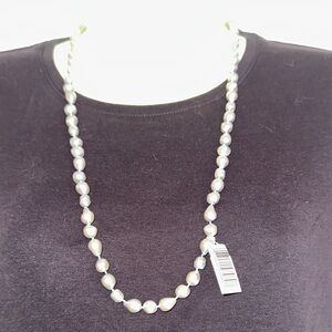 NWT Vintage Walmart Pearlized Silver Bead Necklace
